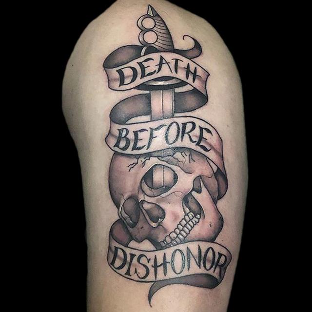 Death Before Dishonor by Jen Bean TattooNOW